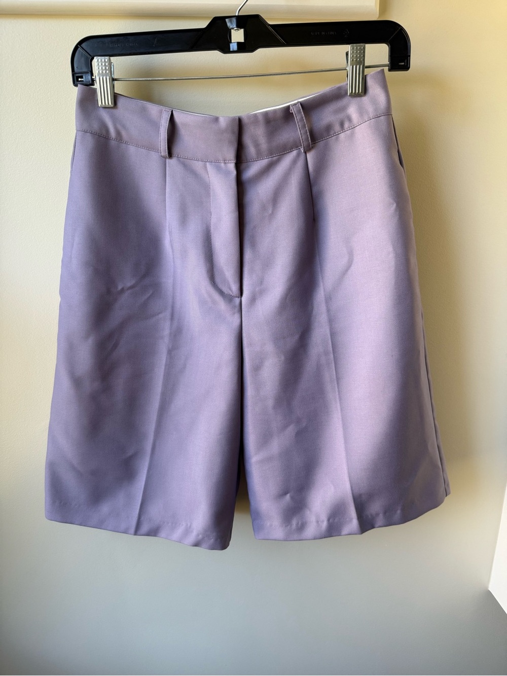 THE FRANKIE SHOP Trouser Shorts Lavendar Purple Pastel Old Money Quiet Luxury S